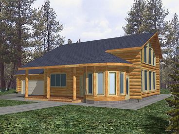 Log Home Plan, 012L-0052