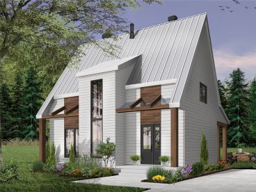 Narrow Lot House Plan, 027H-0495