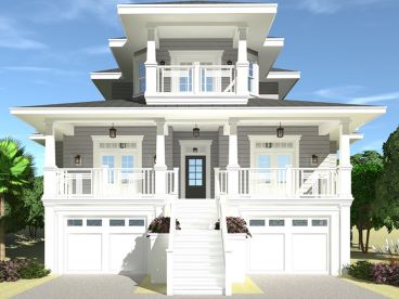 Beach House Plan, 052H-0133