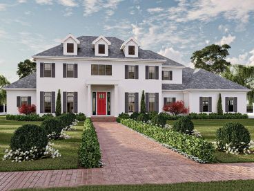 Colonial House Plan, 050H-0515