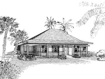 Coastal House Plan, 054H-0041