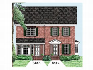 Duplex House Plan, 011M-0001