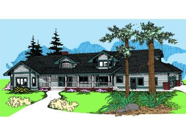 Country Ranch Home Plan, 013H-0056