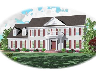 Colonial House Plan, 006H-0073