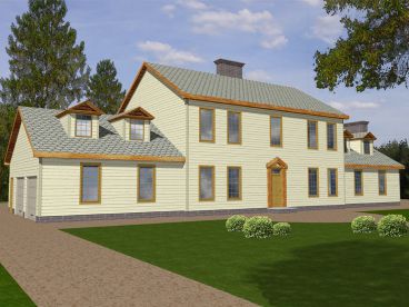 Colonial House Plan, 012H-0109
