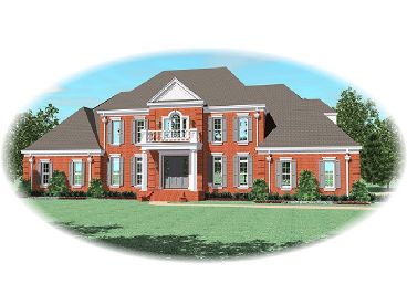 Colonial House Plan, 006H-0135