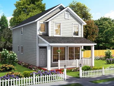Narrow Lot House Plan, 059H-0227