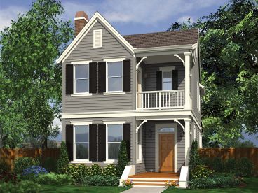 Narrow Lot House Plan, 034H-0382