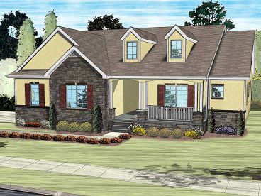 One-Story Home Plan, 050H-0098