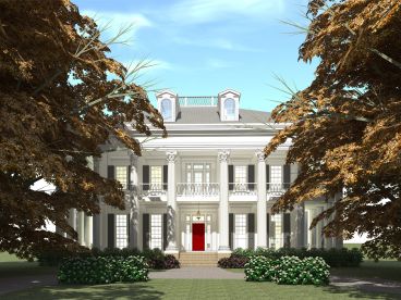 Southern Colonial Home Plan, 052H-0073