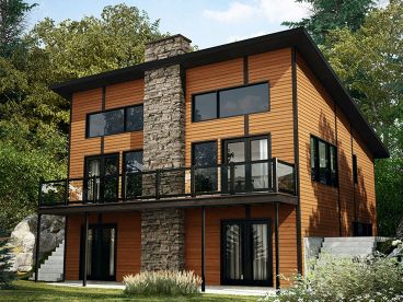 Modern Mountain House Plan, 027H-0458