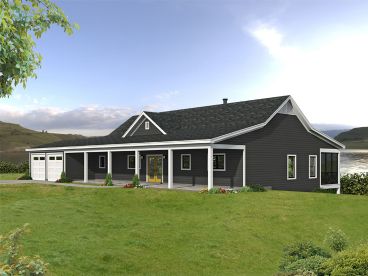 Country Ranch House Plan, 062H-0451