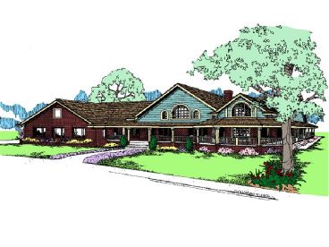 Country Ranch Home Plan, 013H-0098