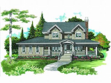 Two-Story House Plan, 032H-0090