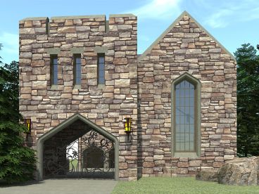 Scottish Castle House Plan, 052H-0082 