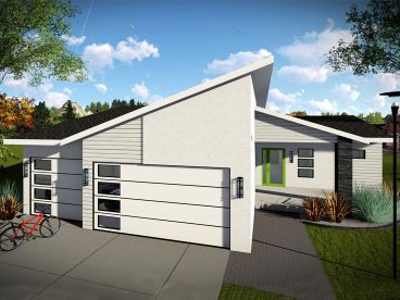 Small Modern House Plan, 020H-0460