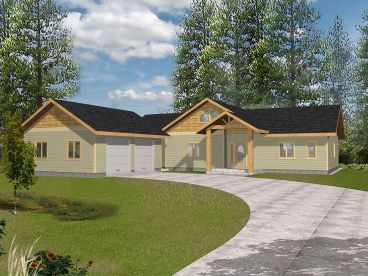 Empty-Nester Ranch House Plan, 012H-0156