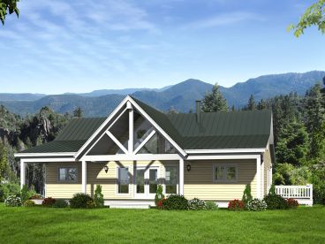 Ranch Home Design, Front, 062H-0079