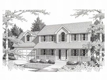 Two-Story House Plan, 018H-0013