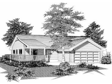 Small Ranch House Plan, 061H-0017