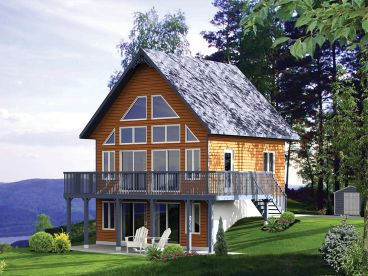 Mountain Vacation Home Plan, 072H-0214