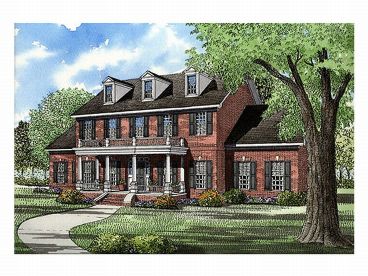 Colonial House Plan, 025H-0019