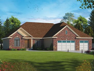 Traditional Ranch House Plan, 031H-0312
