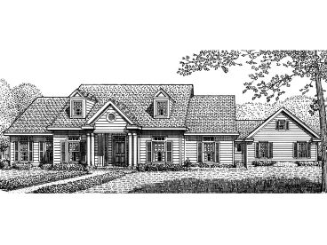 Colonial House Plan, 054H-0111