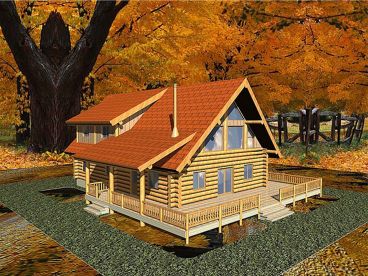 Log House Plan, 012L-0015
