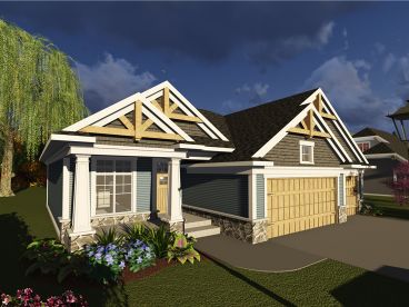 Craftsman House Plan, 020H-0393