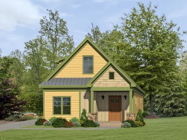 Two-Story Narrow Lot House Plan, 062H-0094