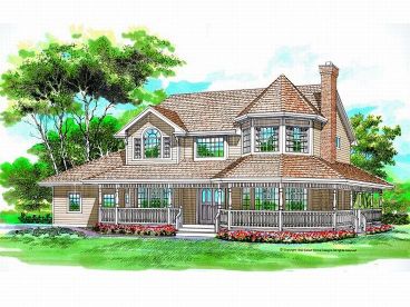 Country Victorian House, 032H-0047