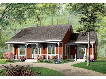Cottage House Plan, 027H-0001