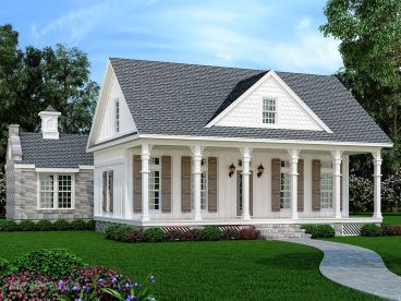 Small Southern House Plan, 021H-0292