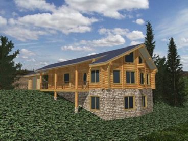 Log House Plan, 012L-0056