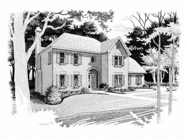 Colonial House Plan, 007H-0052
