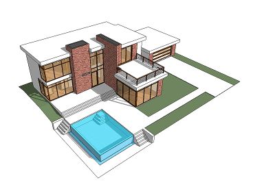Contemporary Home Plan, 052H-0002