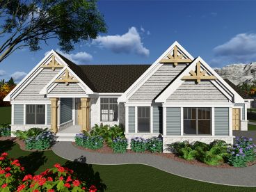 Craftsman House Plan, 020H-0412