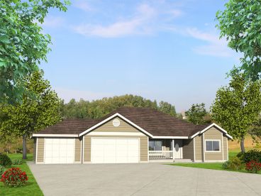 Traditional Ranch House Plan, 012H-0243