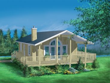 Vacation Cottage House Plan, 072H-0018