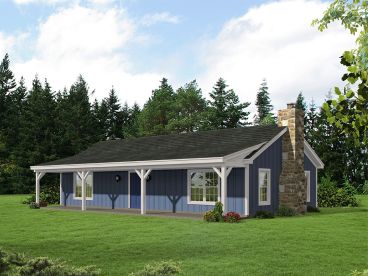 Small Country House Plan, 062H-0168