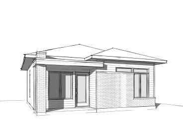 Tiny Modern House Plan, 027H-0463