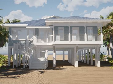 Beach House Plan, 052H-0052