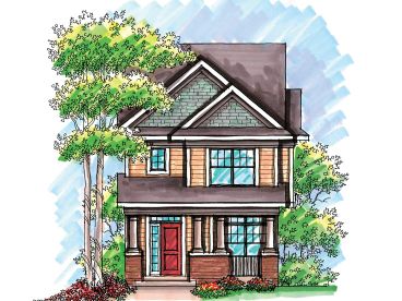 Narrow Lot House Plan, 020H-0200
