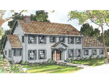 Colonial House Plan, 051H-0059