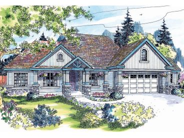 Country Craftsman Home, 051H-0044