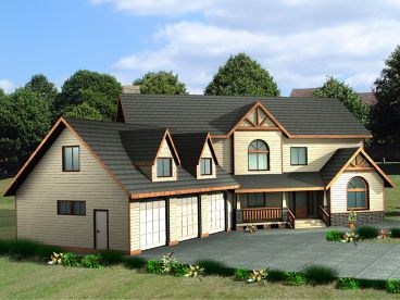 Two-Story Country House Plan, 012H-0157