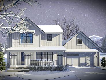 Small Country House Plan, 020H-0458