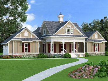 Southern Country House Plan, 021H-0252