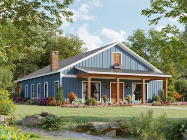 Country Ranch House Plan, 001H-0254